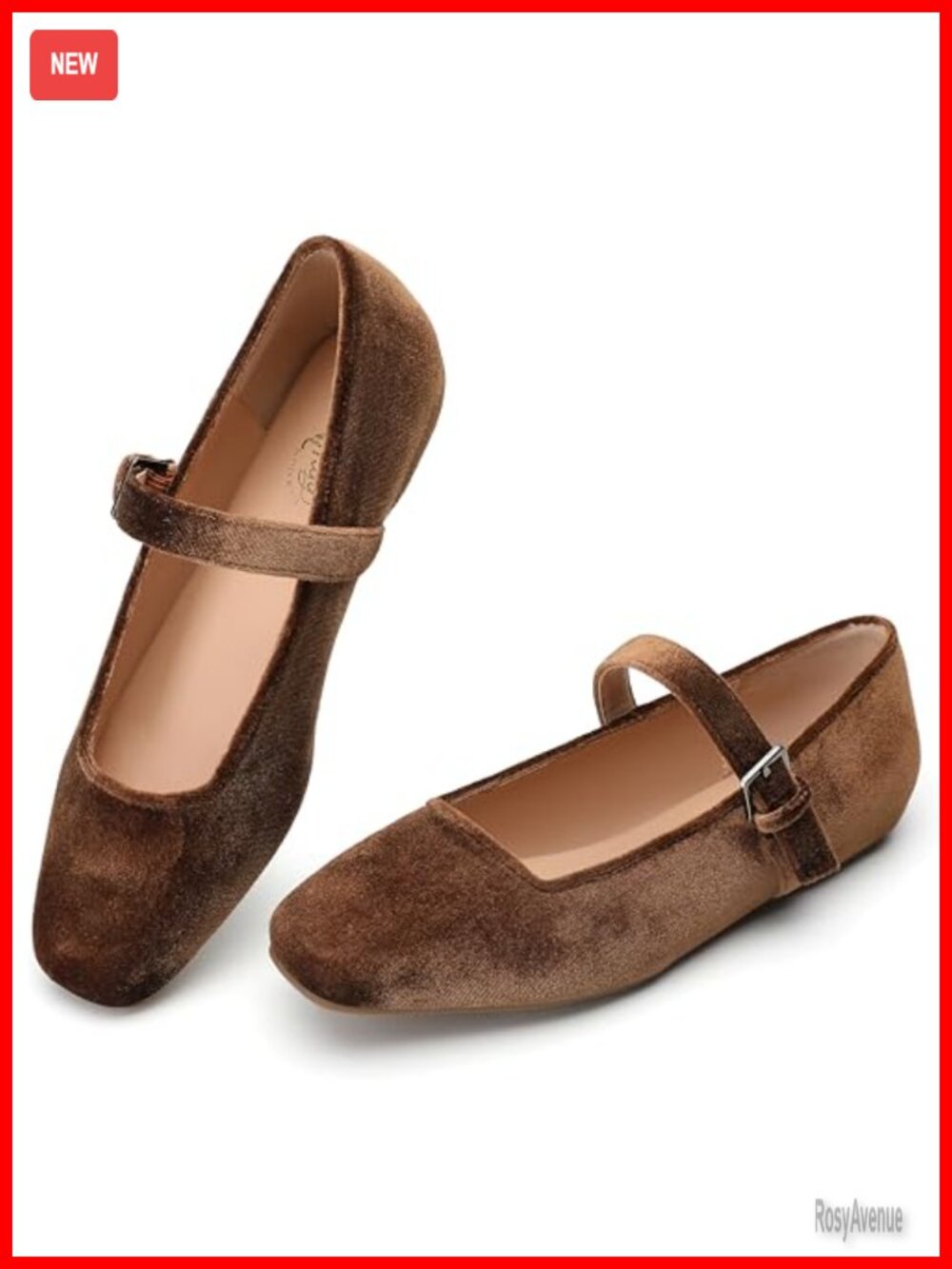 Trary Mary Jane Flats Women's Woven Dressy Ballet Shoes Adjustable Buckle